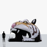 15 ft Inflatable tiger tunnel with your custom branding