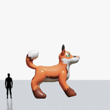 15 ft custom fox mascot inflatables with custom printed logo
