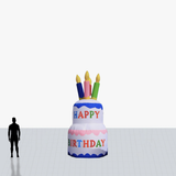 15 ft custom inflatable happy birthday's cake customized with your logo and colors