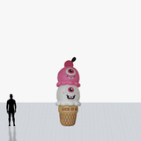 15 ft custom inflatable ice cream customized with your logo