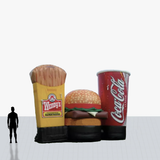 Custom 15 ft inflatable fried chicken fries hamburger