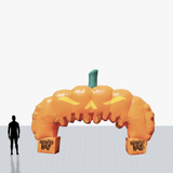Custom 15 foot inflatable Halloween pumpkin entrance