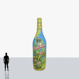 20 ft inflatable personalized bottle with yellow neck