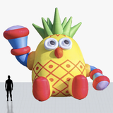 25 ft Custom Giant inflatable fruit pineapple with custom printed logo
