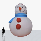25 ft Custom Inflatable Snowman personalized with logo