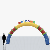 25 ft Colorful Welcome Inflatable Arch personalized