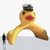 Custom printed 25ft inflatable duck tunnel
