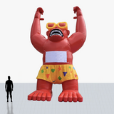 Custom 25 ft inflatable rooftop red gorilla