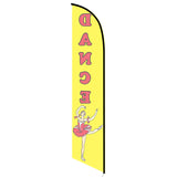 15' Dance Feather Flag with personalized logo