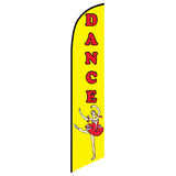 15' Dance Feather Flag with personalized logo
