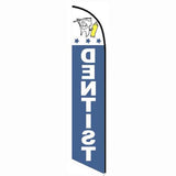 15' Dentist Feather Flag custom printed with company logo