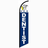 15' Dentist Feather Flag custom printed with company logo