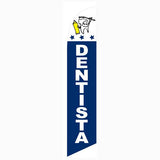 15' Dentista Feather Flag custom printed with company logo