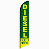 15' Diesel Sold Here Feather Flag printed in full color