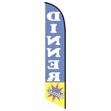 15' Dinner Special Feather Flag personalized with logo