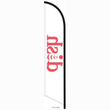 15' Dish Network Feather Flag custom printed with company logo