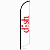 15' Dish Network Feather Flag custom printed with company logo