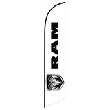 15' Dodge Ram Feather Flag with custom printed graphics