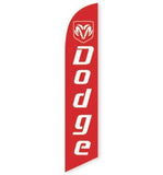 15' Dodge (Red) Feather Flag with custom printed logo