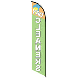 15' Dry Cleaners Feather Flag printed to your specs