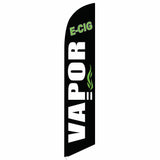 15' E-Cigar Vapor (Black) Feather Flag with your custom brand
