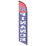 15' Easy Finance Feather Flag printed in full color