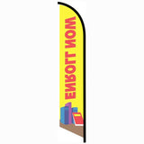 15' Enroll Now Feather Flag with custom printed graphics
