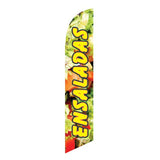 15' Ensaladas Feather Flag customized with your graphics