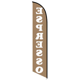 15' Espresso Feather Flag printed in full color