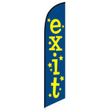 15' Exit Feather Flag personalized with logo