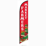 15' Farmers Market Feather Flag printed to your specs