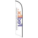 15' FedEx Authorized Ship Center Feather Flag printed with custom graphics