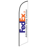 15' FedEx Authorized Ship Center Feather Flag printed with custom graphics