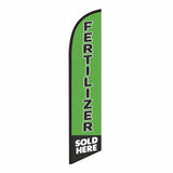 15' Fertilizer Sold Here Feather Flag with custom printed graphics