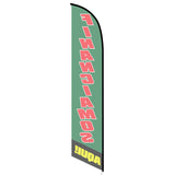 15' Financiamos Aqui Feather Flag with personalized logo
