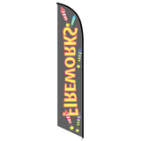 15' Fireworks Feather Banner Flag customized with your graphics