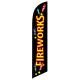 15' Fireworks Feather Banner Flag customized with your graphics