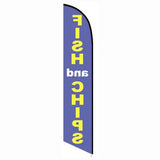 15' Fish And Chips Feather Flag with your custom brand