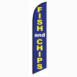 15' Fish And Chips Feather Flag with your custom brand