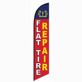 15' Flat Tire Repair Feather Flag customized with your graphics