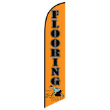 15' Flooring Orange Feather Flag with personalized logo