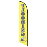 15' Flooring Yellow Feather Flag personalized with logo