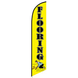 15' Flooring Yellow Feather Flag personalized with logo