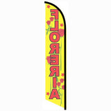 15' Floreria Feather Flag with custom printed logo