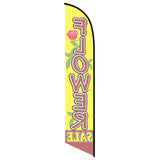 15' Flower Sale Feather Flag customized with your graphics