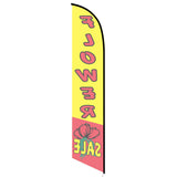 15' Flower Sale Banner Flag custom printed with company logo