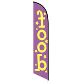 15' Food Feather Flag custom printed with company logo