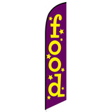 15' Food Feather Flag custom printed with company logo