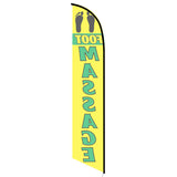 15' Foot Massage Feather Flag printed to your specs