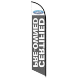15' Ford Certified Black Pre-Owned Feather Flag printed to your specs
